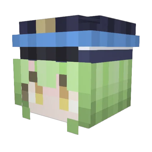 Syrupdesu Minecraft avatar head, 3D render