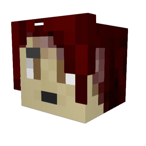 Syruse Minecraft avatar head, 3D render