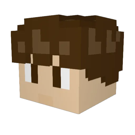 Syshira Minecraft avatar head, 3D render