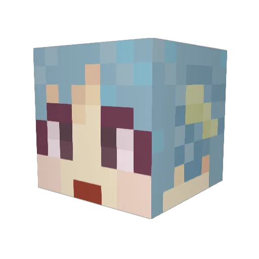 Systail Minecraft avatar head, 3D render