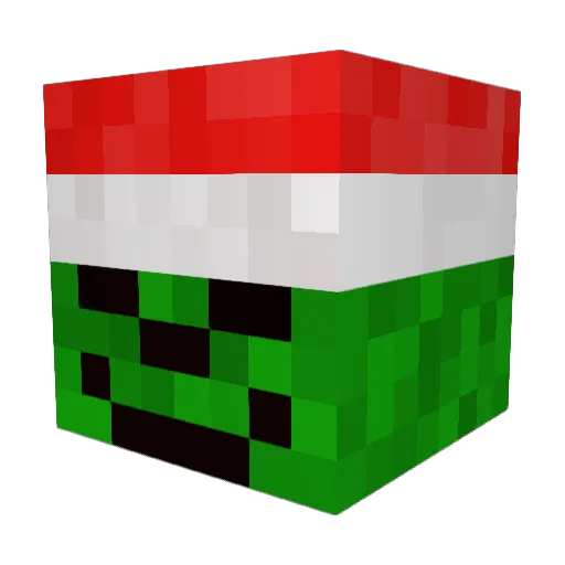 SystemGamer Minecraft avatar head, 3D render