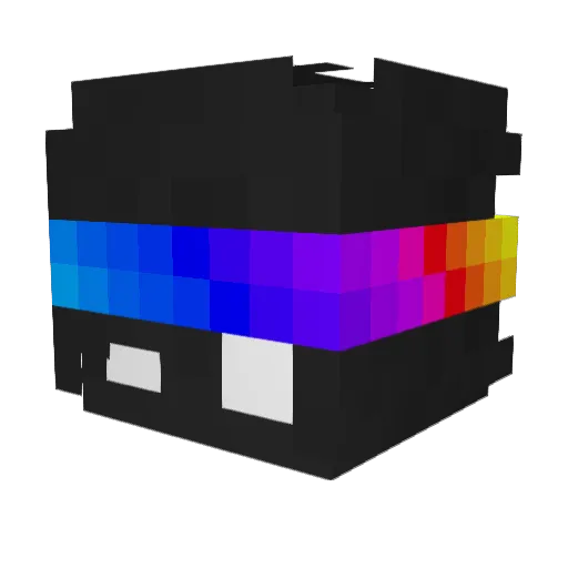 System_Reset Minecraft avatar head, 3D render