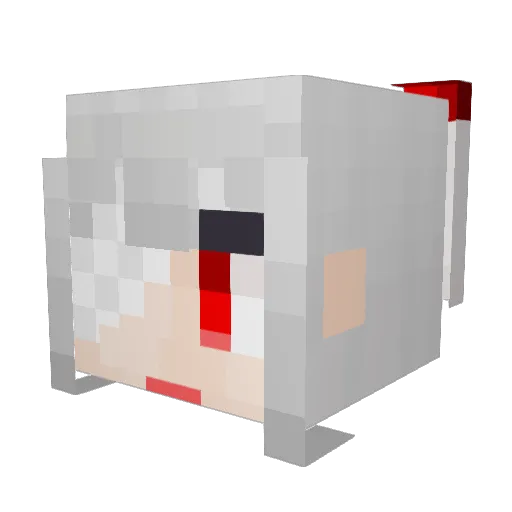 Systemm Minecraft avatar head, 3D render