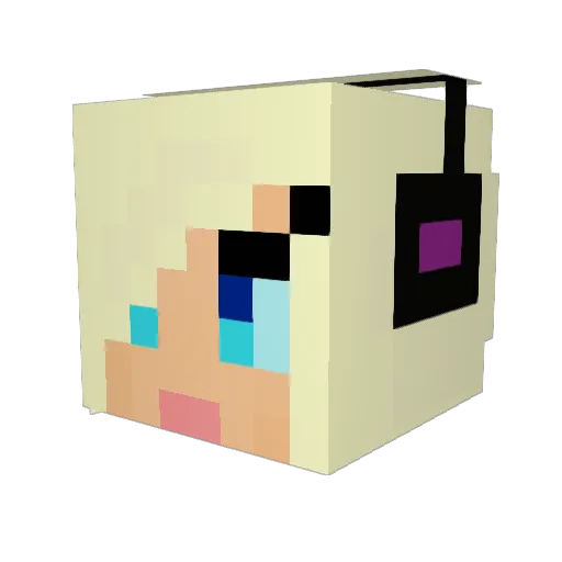 Systerdyster Minecraft avatar head, 3D render