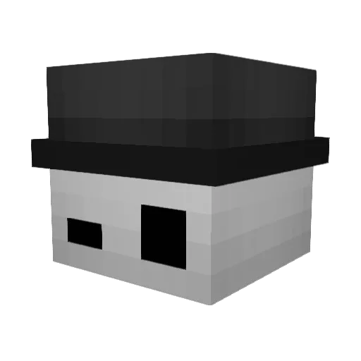 Syth Minecraft avatar head, 3D render