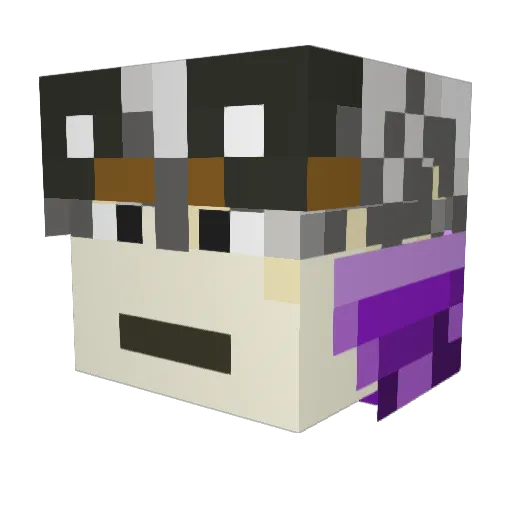 Sythilis Minecraft avatar head, 3D render
