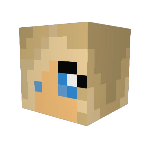 Sythros Minecraft avatar head, 3D render