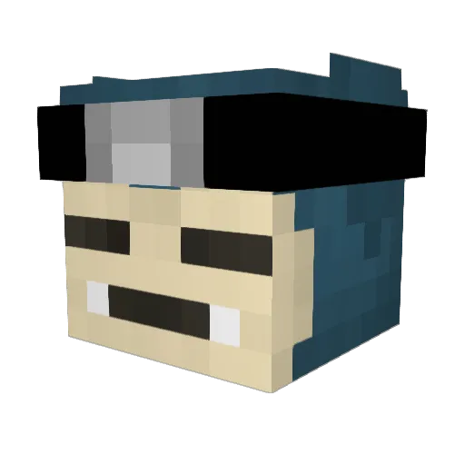 Sytie Minecraft avatar head, 3D render