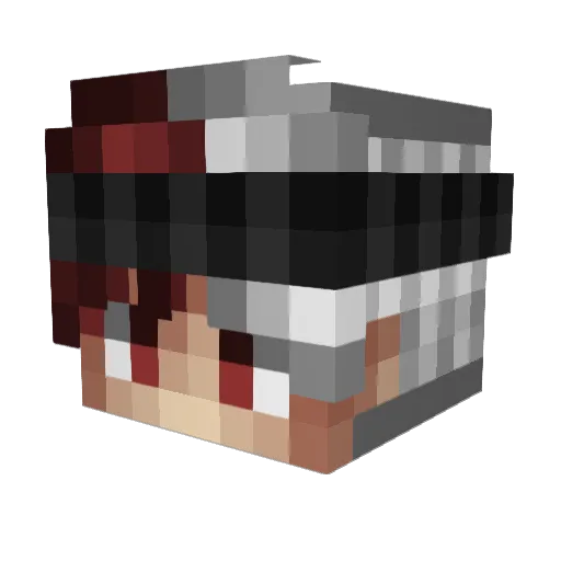 Syu_Rim Minecraft avatar head, 3D render
