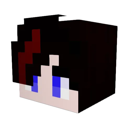 Syu_ca Minecraft avatar head, 3D render