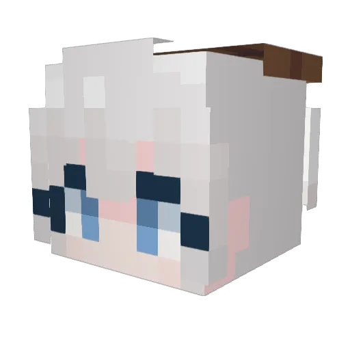 Syucream166 Minecraft avatar head, 3D render