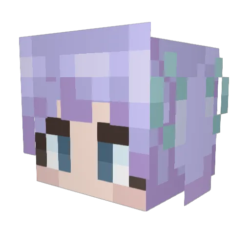 Syuiiro Minecraft avatar head, 3D render