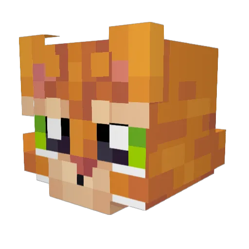Syuuyori Minecraft avatar head, 3D render