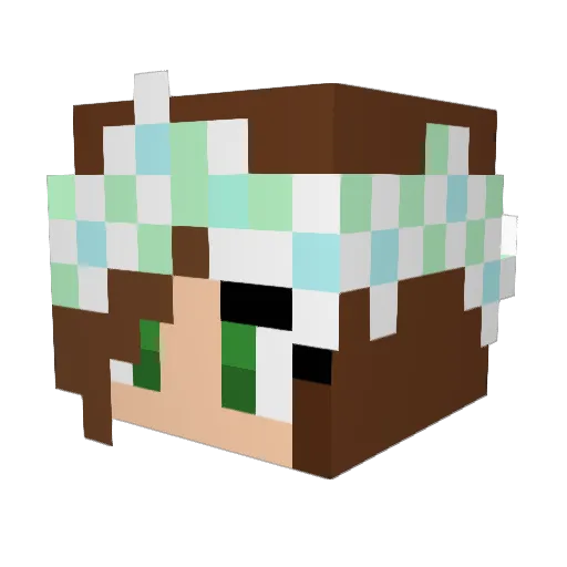 SyvoBDN Minecraft avatar head, 3D render