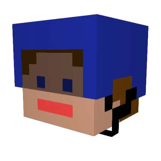Sywarwhat Minecraft avatar head, 3D render