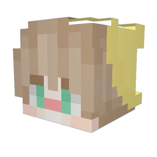 Sywian Minecraft avatar head, 3D render
