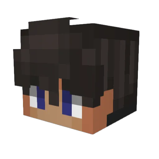 SyxSyntex Minecraft avatar head, 3D render