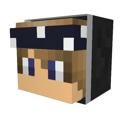 SyxeYT Minecraft avatar head, 3D render