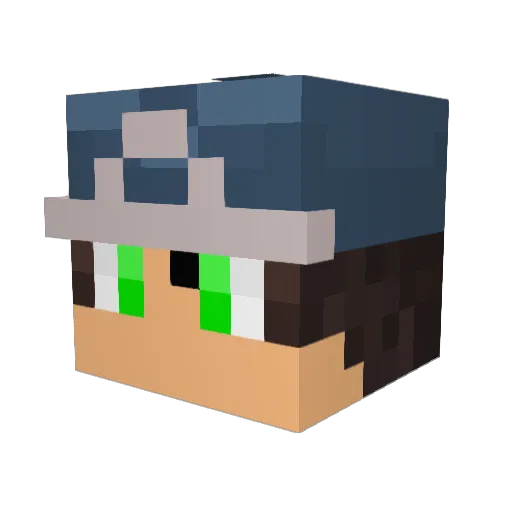 Syxpro_ Minecraft avatar head, 3D render