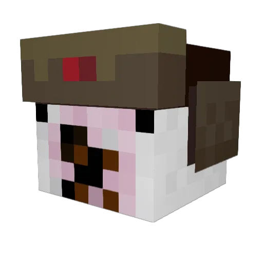 Syxq2 Minecraft avatar head, 3D render