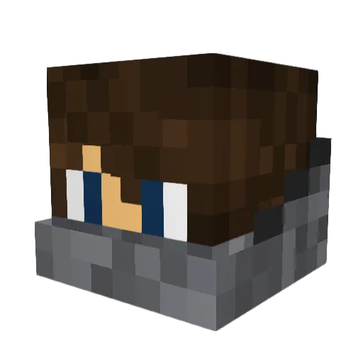 Syyr Minecraft avatar head, 3D render