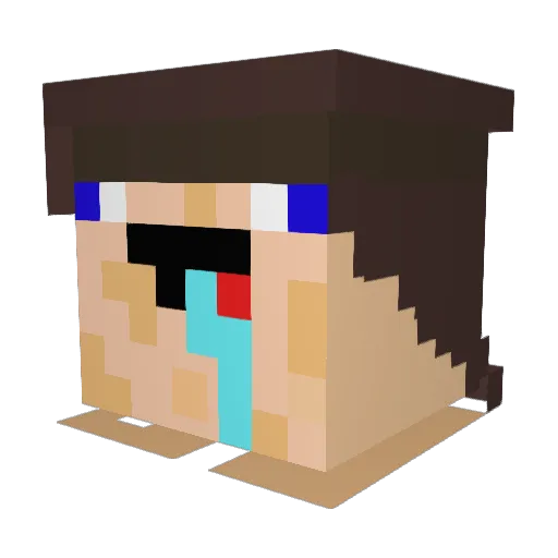Syyy Minecraft avatar head, 3D render