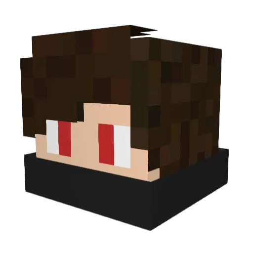 Syzerian Minecraft avatar head, 3D render