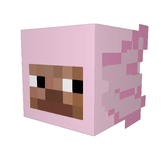 Syzien Minecraft avatar head, 3D render