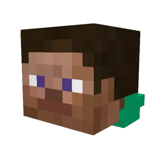 Syzrp Minecraft avatar head, 3D render