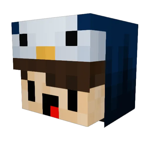 Sz_Abel Minecraft avatar head, 3D render