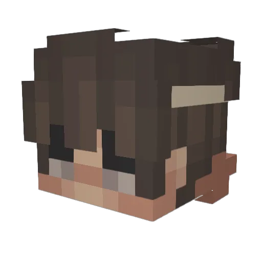 SzabiHunDev Minecraft avatar head, 3D render