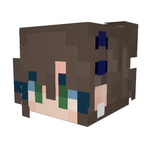 Szabinka Minecraft avatar head, 3D render