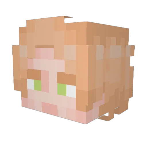 SzalaMii Minecraft avatar head, 3D render