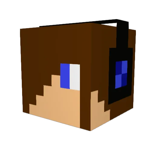 Szatab Minecraft avatar head, 3D render