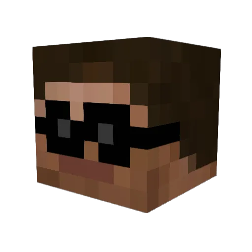 Szegui Minecraft avatar head, 3D render