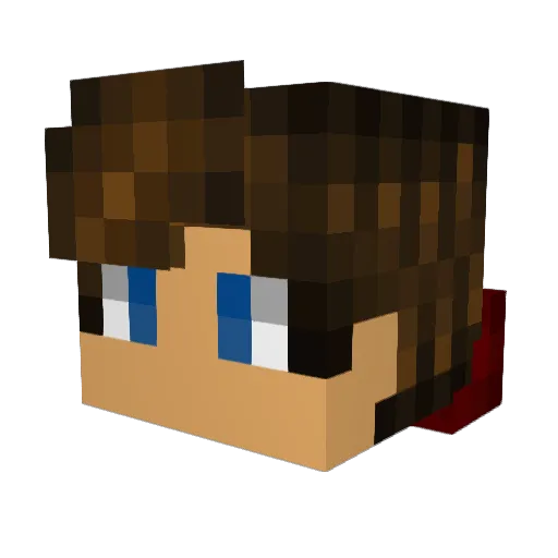 Szeren Minecraft avatar head, 3D render