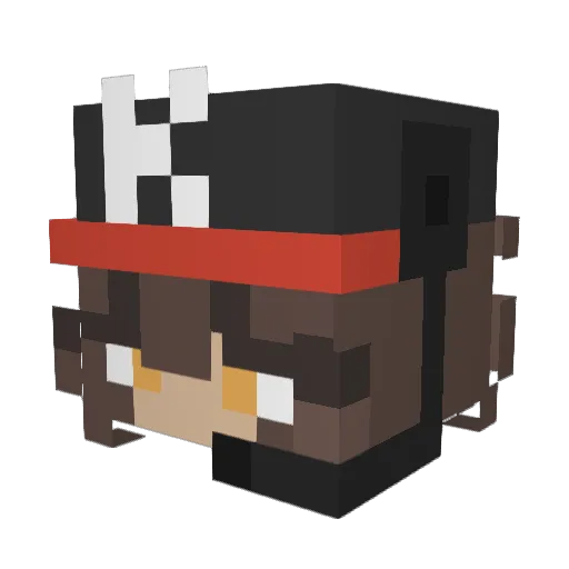 Szerif Minecraft avatar head, 3D render