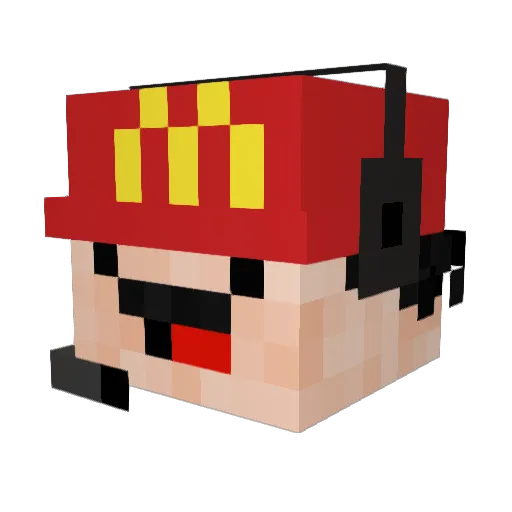 Szermer Minecraft avatar head, 3D render