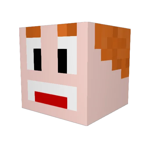 Szervas Minecraft avatar head, 3D render