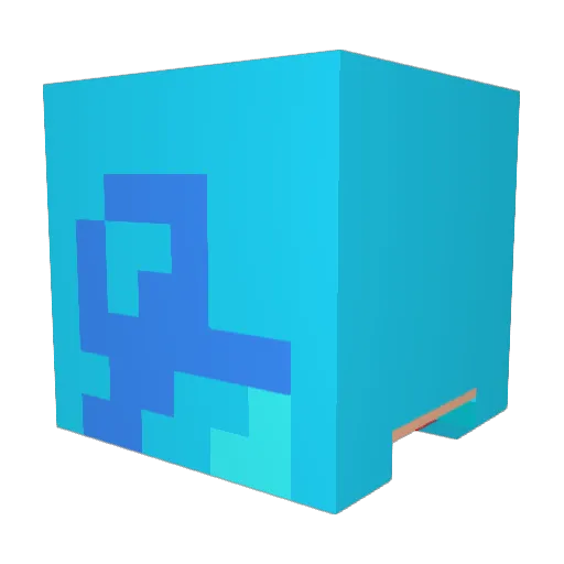 Szexe Minecraft avatar head, 3D render