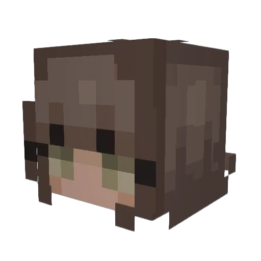 Szidi Minecraft avatar head, 3D render