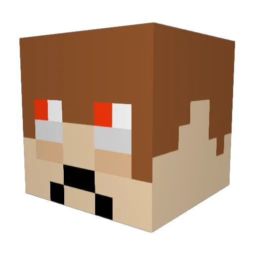 SzinDzeks Minecraft avatar head, 3D render
