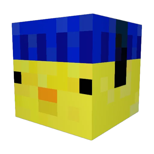 Szlifierkatowa Minecraft avatar head, 3D render