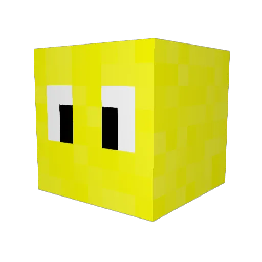 Szlumi Minecraft avatar head, 3D render