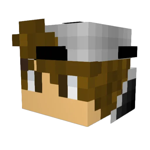 Szne Minecraft avatar head, 3D render