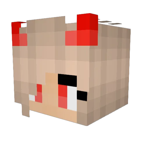 Szofi_K Minecraft avatar head, 3D render