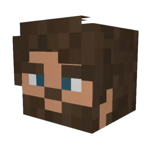 SzopL Minecraft avatar head, 3D render