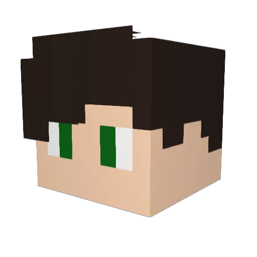 Szoyo Minecraft avatar head, 3D render