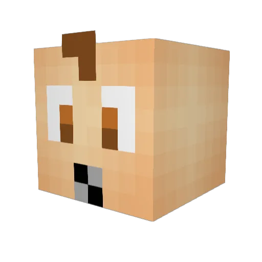 SzpytekK Minecraft avatar head, 3D render