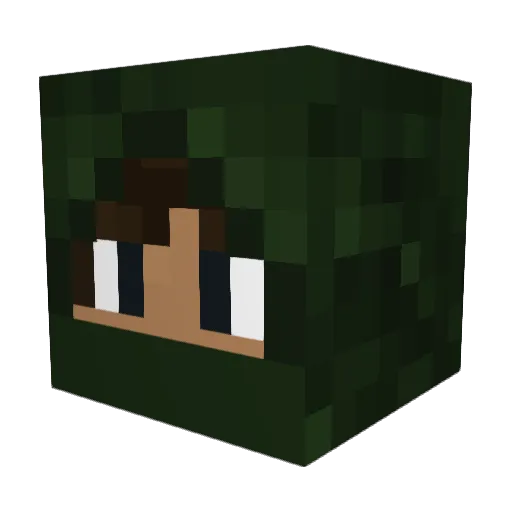 Sztivmon Minecraft avatar head, 3D render